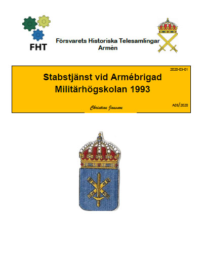 Stabstjänst vi Arm´3brigad