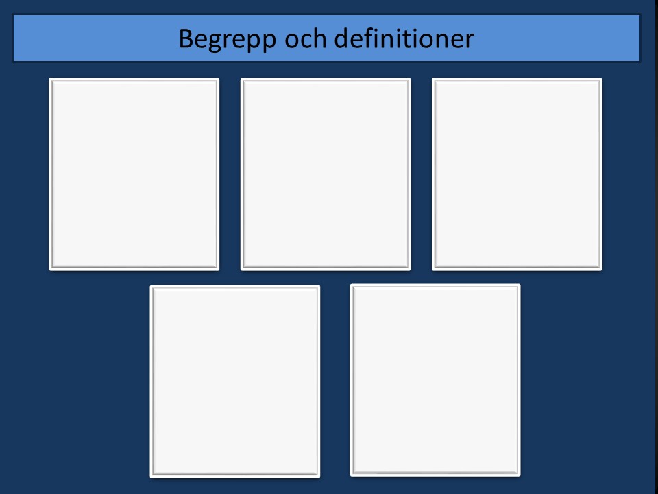 Begrepp och definitioner